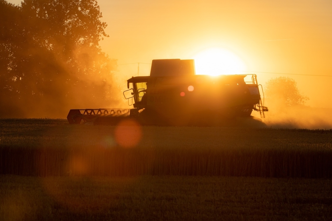 combine harvester harvest grain 4684368jpg